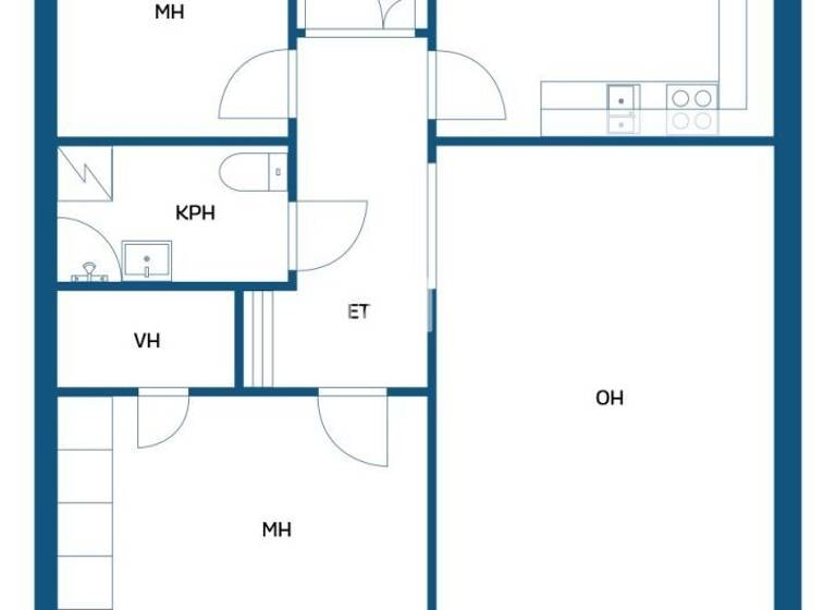 Reihenmittelhaus zum Kauf 89.000 € 3 Zimmer 72 m² 3.400 m² Grundstück Saarantie 10 Korsholm 65610