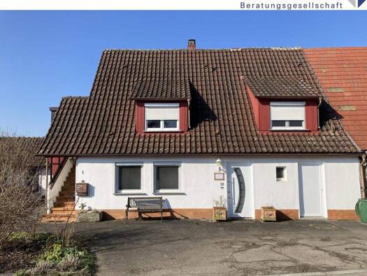 Doppelhaushälfte zum Kauf 199.000 € 5 Zimmer 102 m² 400 m² Grundstück Gschlachtenbretzingen Michelbach/Bilz 74544