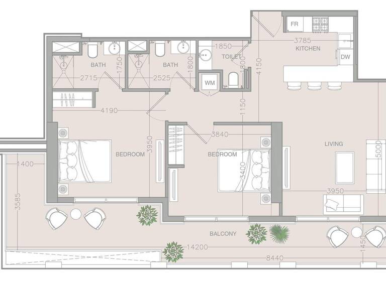 Wohnung zum Kauf provisionsfrei 399.207 € 3 Zimmer 111,6 m² Dubai 00000
