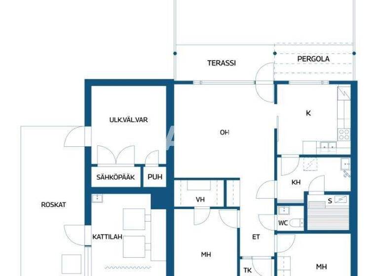 Reihenmittelhaus zum Kauf 67.000 € 3 Zimmer 77 m² 3.639 m² Grundstück Kesäläntie 7 Raahe 92130