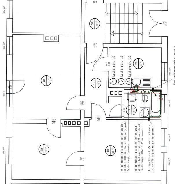 Wohnung zur Miete 430 € 3 Zimmer 73,3 m²<br/>Wohnfläche 2.<br/>Geschoss ab sofort<br/>Verfügbarkeit Lutherstraße 25 Lutherviertel 221 Chemnitz 09126