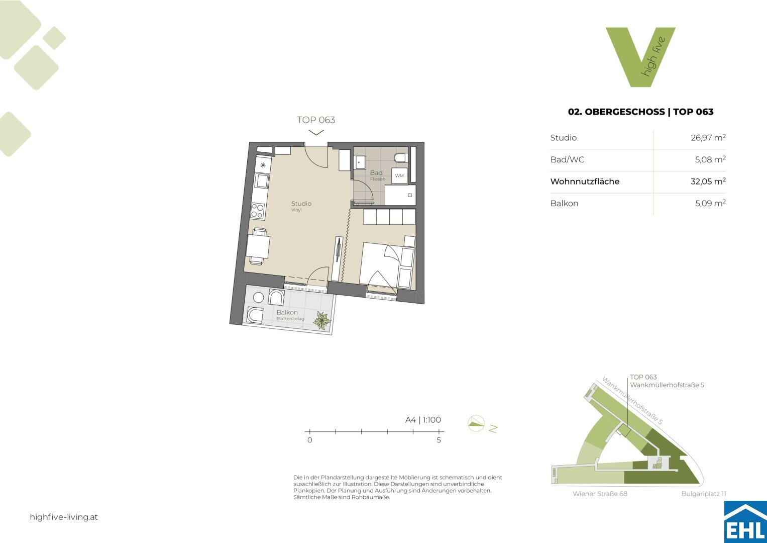 Wohnung zur Miete 456 € 1 Zimmer 32,1 m²<br/>Wohnfläche 2.<br/>Geschoss Waldegg Linz 4020