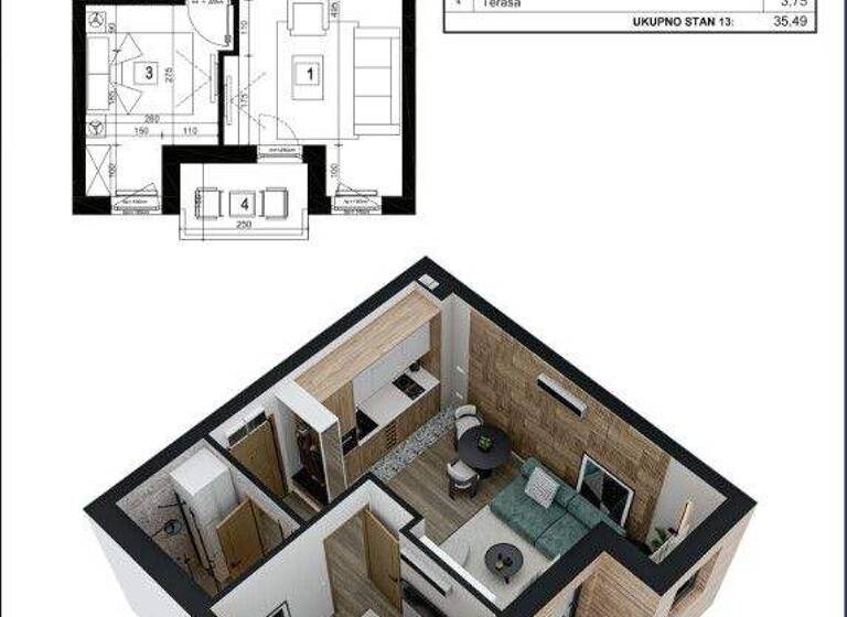 Wohnung zum Kauf provisionsfrei 104.695 € 2 Zimmer 35,5 m² 3. Geschoss Zlatibor 31315