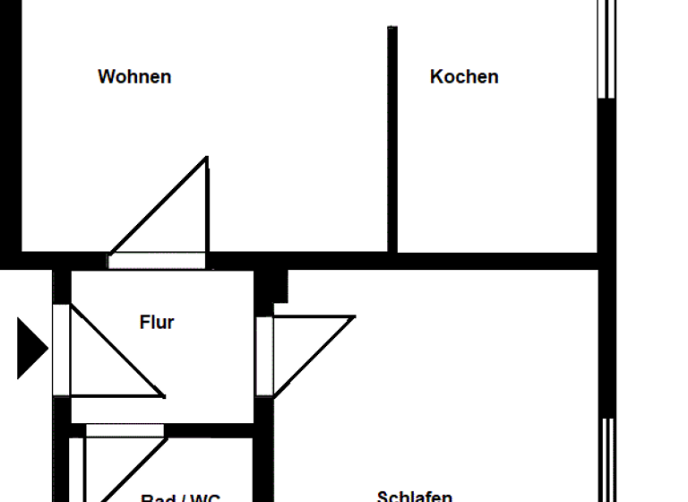 Wohnung zur Miete 275 € 2 Zimmer 42 m² 2. Geschoss Dresdner Straße 1 Königstein 01824