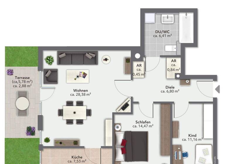 Wohnung zum Kauf 549.000 € 3 Zimmer 79 m² Siegertsbrunn Höhenkirchen-Siegertsbrunn 85635