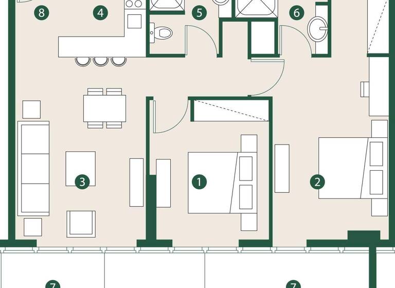 Wohnung zum Kauf provisionsfrei 372.428 € 3 Zimmer 99,2 m² Dubai 00000