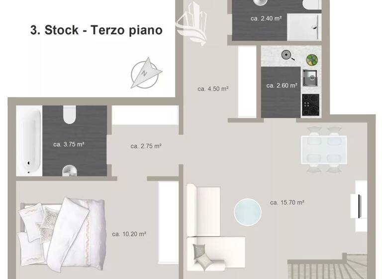 Studio zum Kauf 636.000 € 4 Zimmer 70 m² 3. Geschoss Strada Pedraces 48 Abtei 39036