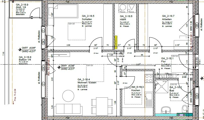 Wohnung zur Miete 1.065 € 3 Zimmer 82 m²<br/>Wohnfläche EG<br/>Geschoss Meerkamp Oldenburg 26133