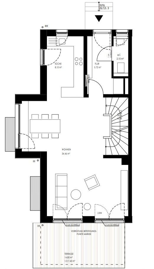 Reihenendhaus zum Kauf provisionsfrei 1.399.000 € 4,5 Zimmer 145,7 m²<br/>Wohnfläche 259,1 m²<br/>Grundstück Lerchenau West München 80995