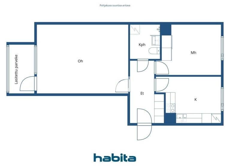 Studio zum Kauf 209.000 € 2 Zimmer 58 m² 2. Geschoss Hirsipadontie 1 Helsinki 00640