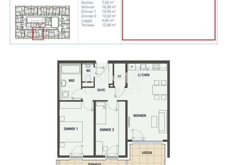 Wohnung zum Kauf - Erstbezug provisionsfrei 369.764 € 3 Zimmer 67,6 m² frei ab sofort Wien 1210