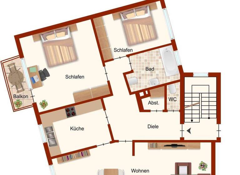 Wohnung zum Kauf 551.250 € 3,5 Zimmer 122,5 m² 3. Geschoss Schwachhausen Bremen 28209