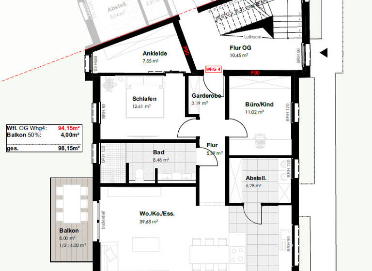 Wohnung zur Miete 1.225 € 3 Zimmer 98,2 m²<br/>Wohnfläche Rheine Rheine / Eschendorf 48429