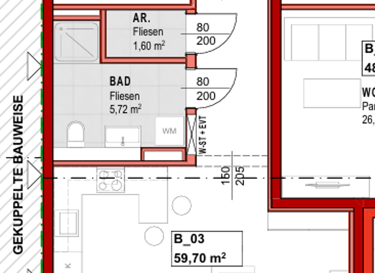 Wohnung zur Miete 1.150 € 2 Zimmer 59,7 m² Haiming 6425