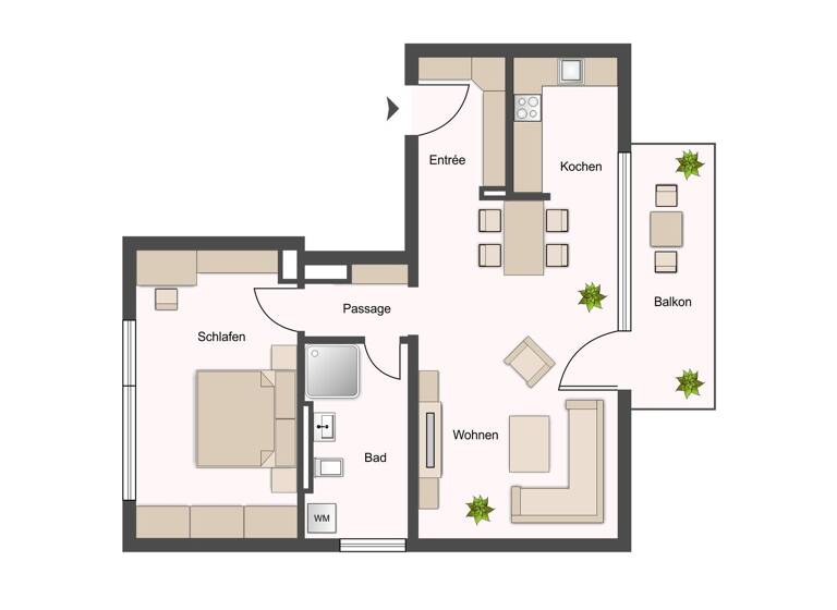 Wohnung zur Miete 883 € 2 Zimmer 58,9 m² 1. Geschoss frei ab 01.06.2026 Machern 04827