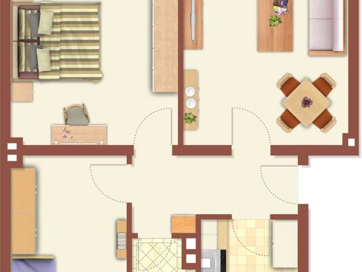 Wohnung zur Miete 364 € 3,5 Zimmer 57,7 m² 1. Geschoss Mozartstr. 6 Herringen Hamm 59077