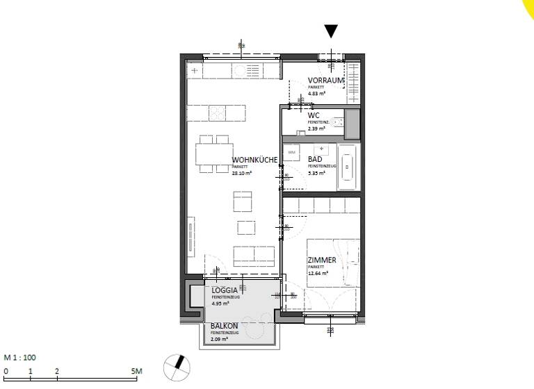 Wohnung zum Kauf 379.000 € 2 Zimmer 58,3 m² 6. Geschoss Josef-Deutsch-Strasse 5 Wien 1100
