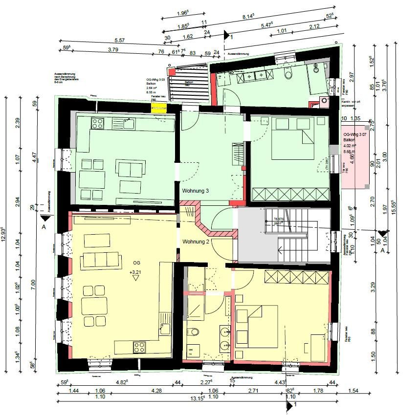 Wohnung zur Miete 730 € 2 Zimmer 65 m²<br/>Wohnfläche 1.<br/>Geschoss ab sofort<br/>Verfügbarkeit Fronveststraße 2 Herrieden Herrieden 91567