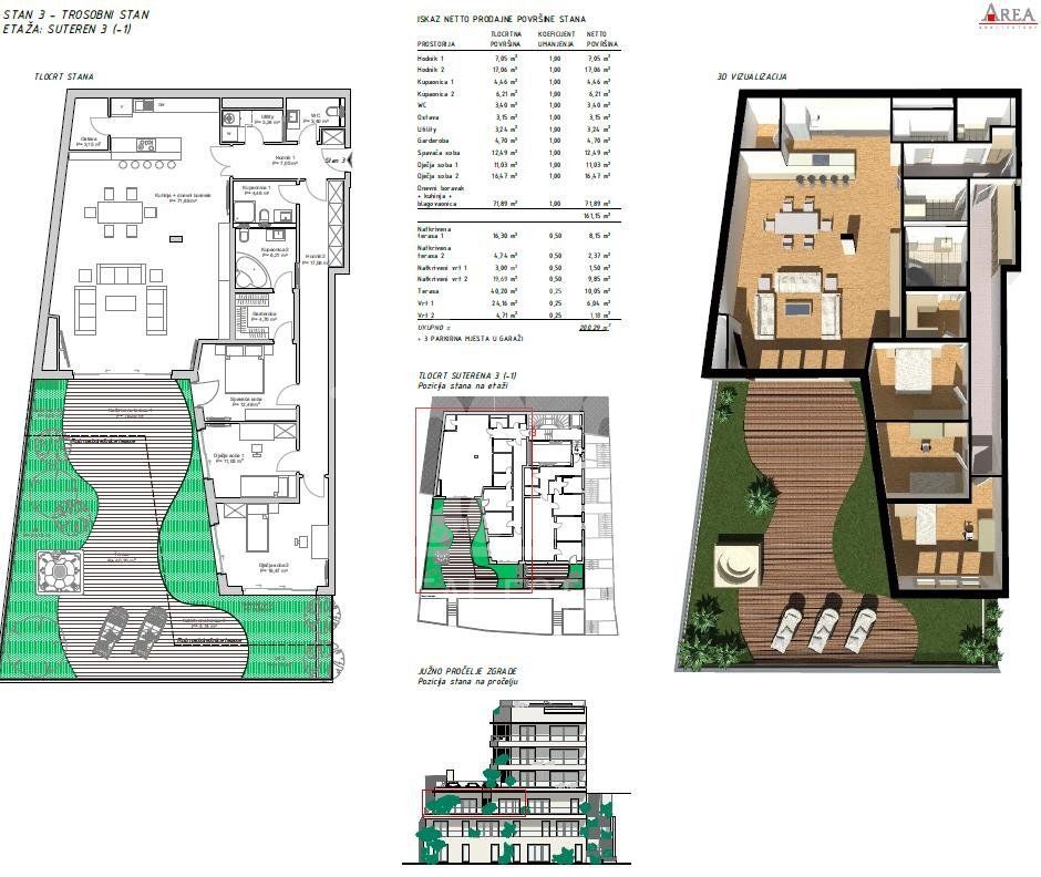 Wohnung zum Kauf 1.390.000 € 3 Zimmer 201 m²<br/>Wohnfläche 2.<br/>Geschoss Pecine 51000