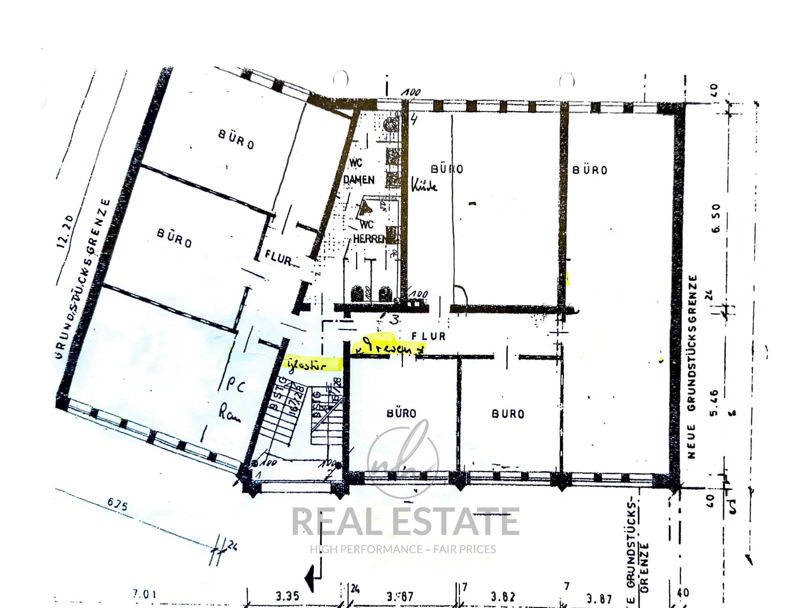 Bürofläche zur Miete 14,50 € 9 Zimmer 220 m²<br/>Bürofläche von 80 m² bis 220 m²<br/>Teilbarkeit Bramfeld Hamburg 22177