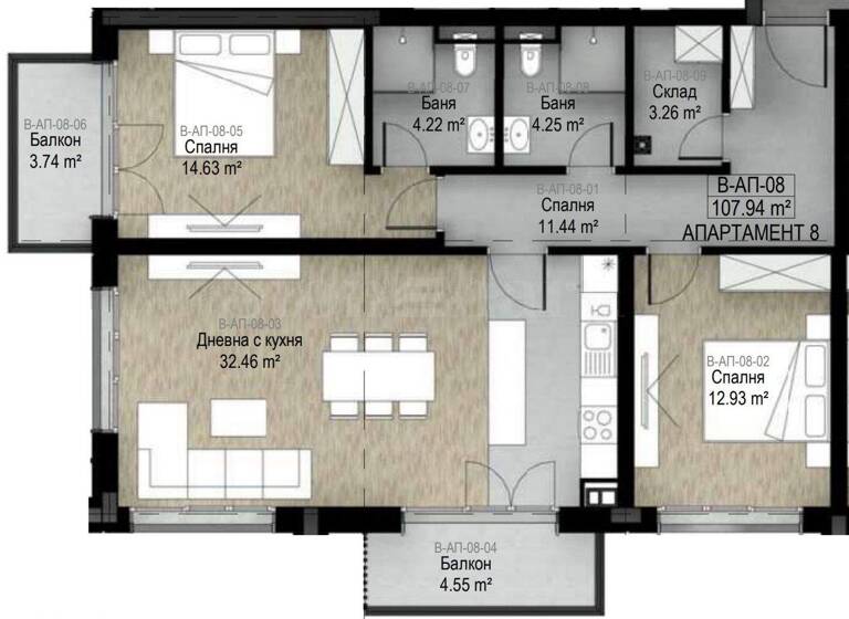 Studio zum Kauf 287.500 € 3 Zimmer 125 m² Sofia