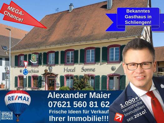 Hotel zum Kauf 670.000 € 10 Zimmer 736 m² Grundstück Schliengen 79418