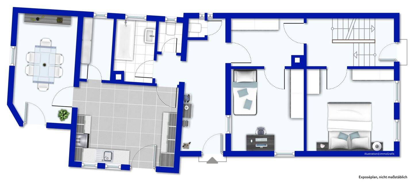 Immobilie in Kuchen - Zwei Häuser - ein Zuhause: Flexibel nutzbare Immobilie mit Charme, Twin-House in Kuchen - Bild 2