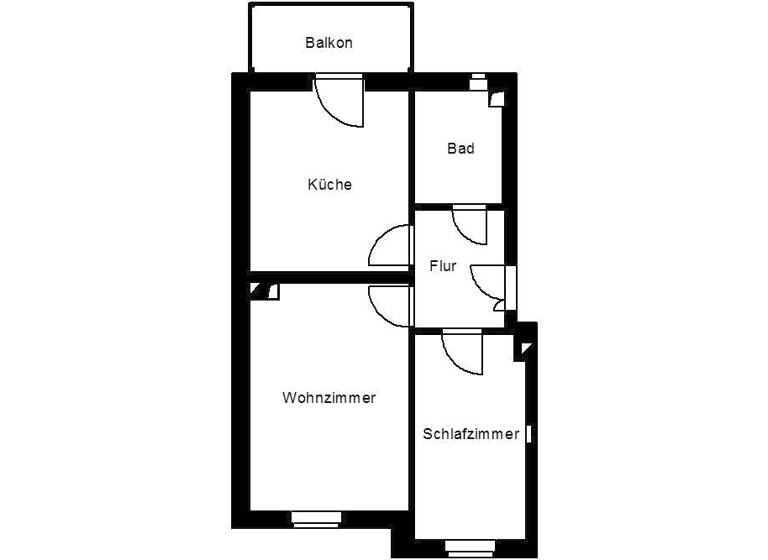 Wohnung zur Miete 261 € 2 Zimmer 50,5 m² 2. Geschoss frei ab sofort Röntgenstraße 7 Reusa Plauen 08529