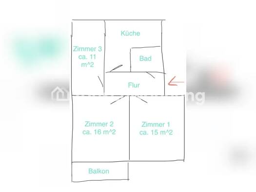 Wohnung zur Miete Tauschwohnung 560 € 3 Zimmer 60,2 m² Potsdam West Potsdam 14471