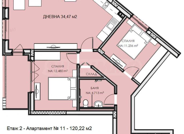 Studio zum Kauf 173.000 € 3 Zimmer 120,2 m² Sofia