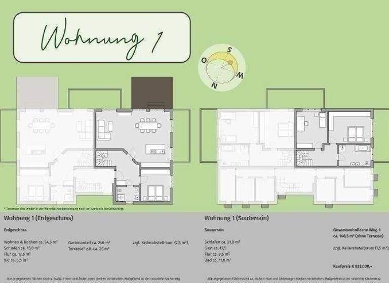 Wohnung zum Kauf provisionsfrei 798.000 € 4 Zimmer 145,9 m² EG Konrad-Reuter-Straße 6a Sasel Hamburg 22393