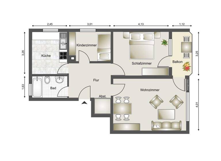 Wohnung zum Kauf 210.000 € 3 Zimmer 63,4 m² Metzingen 72555