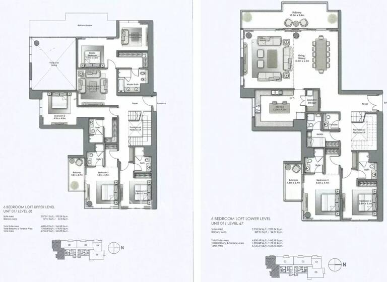Penthouse zum Kauf provisionsfrei 24.500.000 € 7.047,4 m² Downtown Dubai