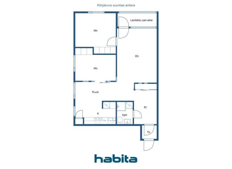 Studio zum Kauf 217.000 € 3 Zimmer 68 m² 2. Geschoss Aittatie 15 Helsinki 00390
