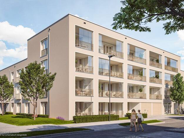 Wohnung zum Kauf - Neubau provisionsfrei 332.000 € 1 Zimmer 34,4 m² 1. Geschoss Schmetterlingsstraße 1 Heimstetten Kirchheim b. München 85551