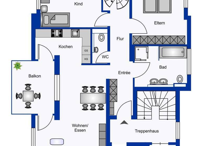 Maisonette zur Miete - Erstbezug 1.410 € 4,5 Zimmer 112 m² 1. Geschoss Backnang 71522