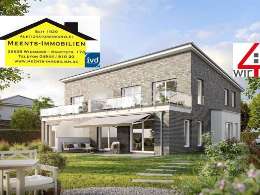 Doppelhaushälfte zum Kauf - Erstbezug provisionsfrei 459.000 € 5 Zimmer 139,2 m² 350 m² Grundstück frei ab 01.06.2027 Wiesmoor 26639