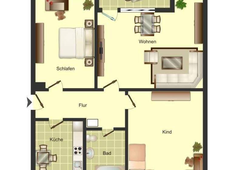 Wohnung zur Miete 449 € 3,5 Zimmer 60 m² 3. Geschoss frei ab 16.04.2026 Harkortstraße 17 Unna 59423