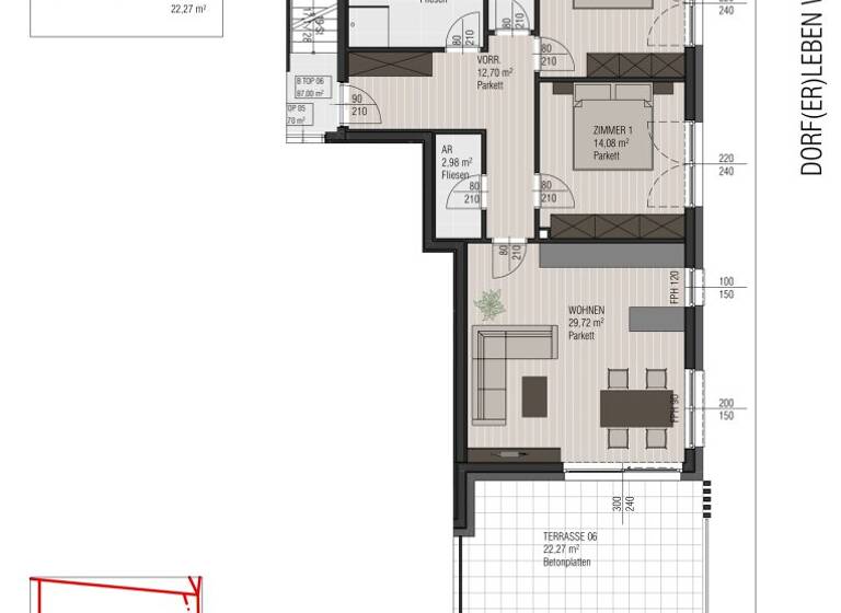 Wohnung zum Kauf - Erstbezug 425.000 € 3 Zimmer 87 m² 1. Geschoss frei ab 01.12.2026 Lendorf 9811