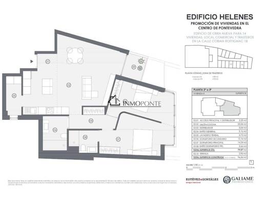 Wohnung zum Kauf 385.000 € 2 Zimmer 101 m² 3. Geschoss Cobian Roffignac 18 Pontevedra 36002