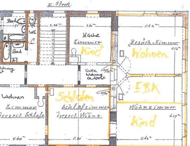 Immobilie in Rot am See - Preisgünstig - Teilsanierte 4-Zimmer Wohnung mit Gartenanteil zentral in Rot am See - Bild 1