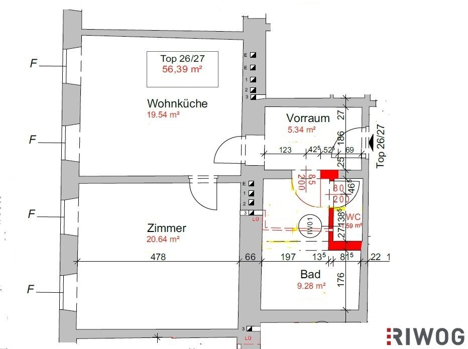 Wohnung zum Kauf 179.000 € 2 Zimmer 56,4 m²<br/>Wohnfläche 3.<br/>Geschoss Hasnerstraße Wien 1160