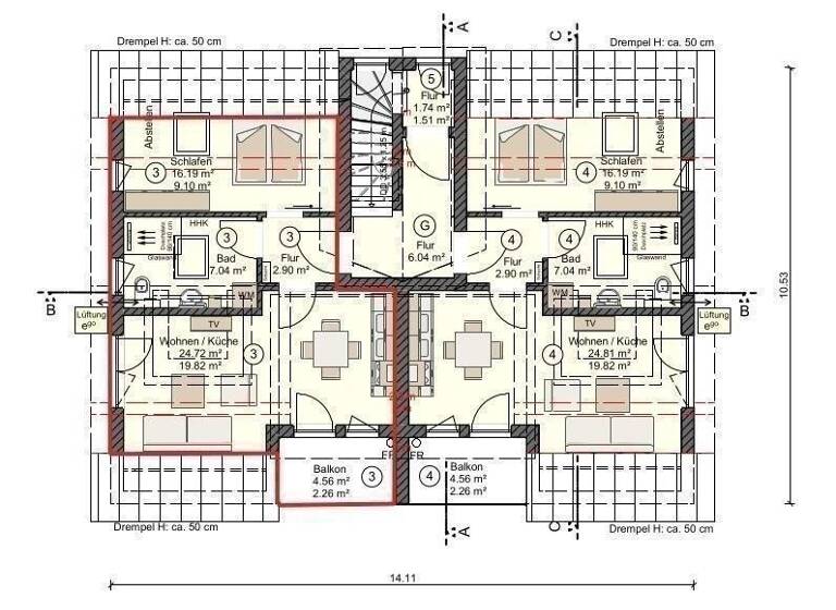 Wohnung zum Kauf provisionsfrei 334.198 € 2 Zimmer 41,1 m²<br/>Wohnfläche Dachgeschoss, 1.<br/>Geschoss Zingst Zingst 18374