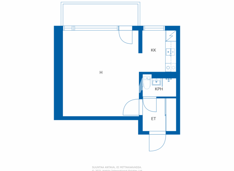 Studio zum Kauf 227.000 € 1 Zimmer 30 m² 6. Geschoss Wallininkuja 2 Helsinki 00530