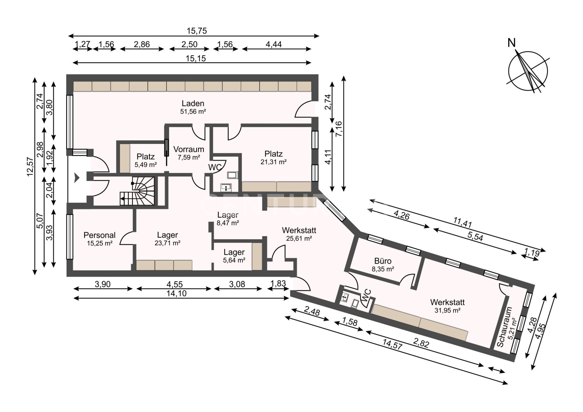 Verkaufsfläche zur Miete 1.000 € 10 Zimmer 216 m²<br/>Verkaufsfläche Varel Varel 26316