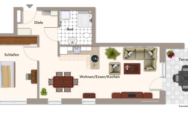 Wohnung zum Kauf 359.000 € 2 Zimmer 70 m²<br/>Wohnfläche Liblar Erftstadt 50374