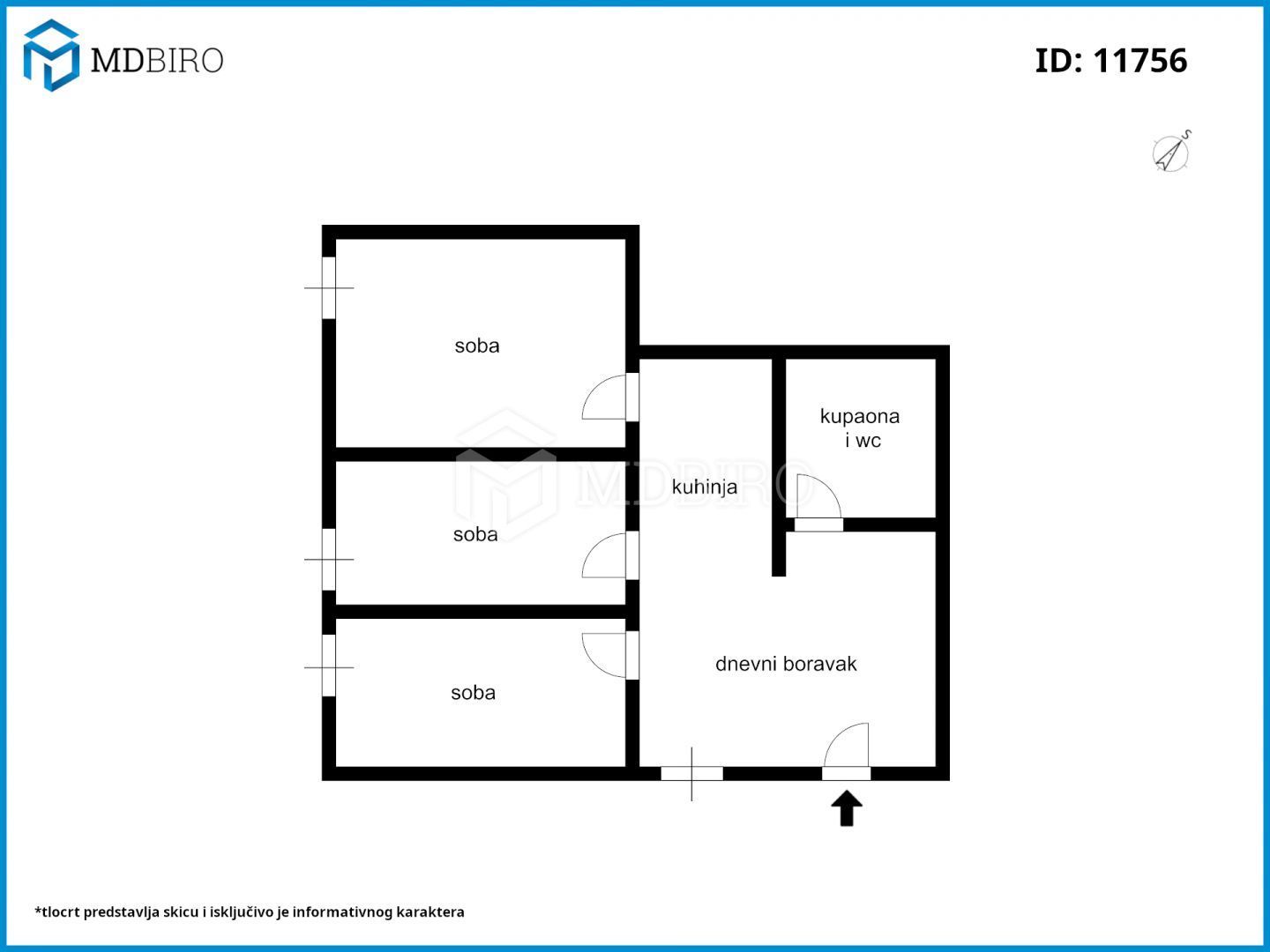 Wohnung zum Kauf 154.000 € 3 Zimmer 34 m²<br/>Wohnfläche Rijeka