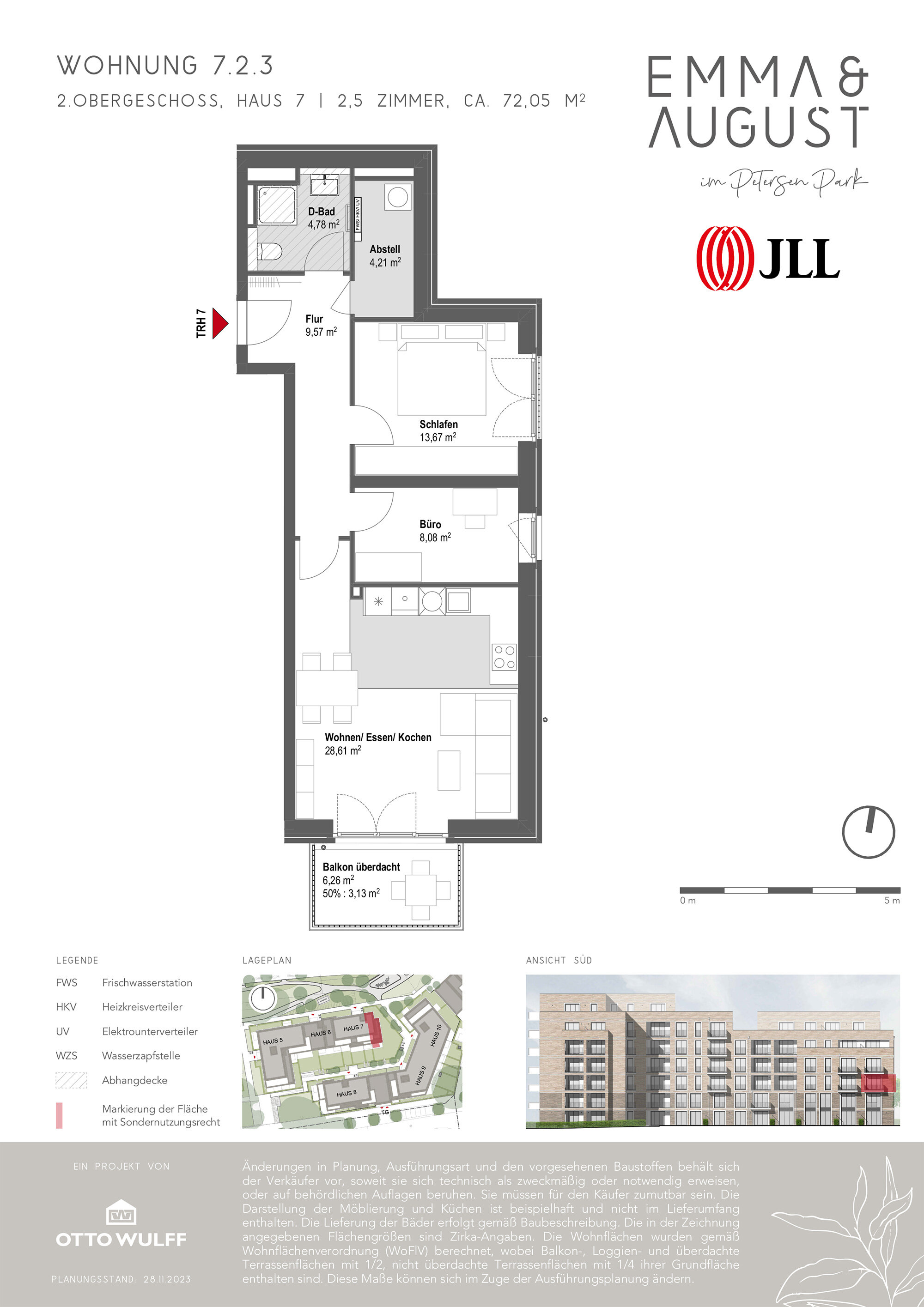 Wohnung zum Kauf provisionsfrei 598.000 € 2,5 Zimmer 72,1 m²<br/>Wohnfläche 2.<br/>Geschoss Niendorfer Weg 11 Groß Borstel Hamburg 22453