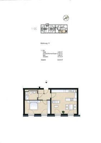 Wohnung zur Miete 730 € 1 Zimmer 52,5 m² 1. Geschoss frei ab 01.01.2025 Hildegard-Knef-Straße 7 Peisserstraße Ingolstadt 85053