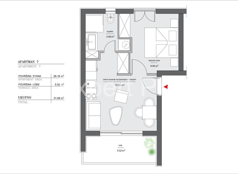 Wohnung zum Kauf 141.000 € 2 Zimmer 32 m²<br/>Wohnfläche 2.<br/>Geschoss Meljine 85340